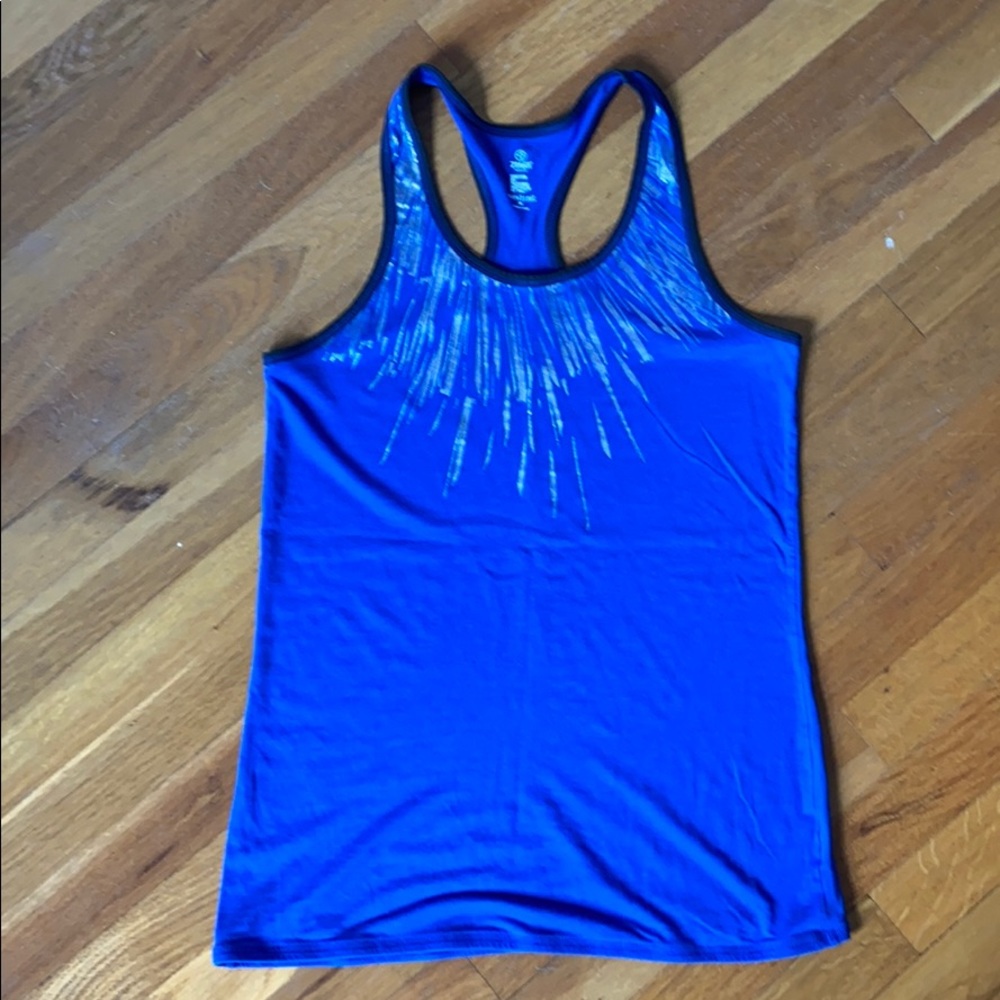 Zumba Blue Racer Back Top